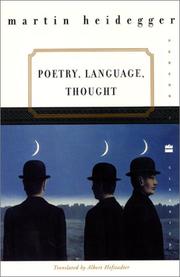 Cover of: Poetry, language, thought by Martin Heidegger