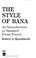 Cover of: The style of Bāṇa