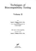 Cover of: Techniques of biocompatibility testing