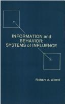 Cover of: Information and behavior: systems of influence