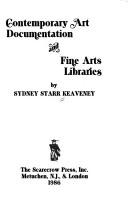 Cover of: Contemporary art documentation and fine arts libraries