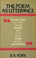 Cover of: The poem as utterance