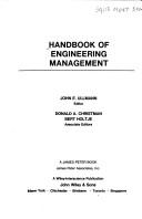 Cover of: Handbook of engineering management by John E. Ullmann, editor, Donald A. Christman, Bert Holtje, associate editors.
