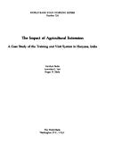 Cover of: impact of agricultural extension | Gershon Feder