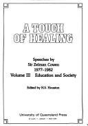 Cover of: A touch of healing by Cowen, Zelman Sir.