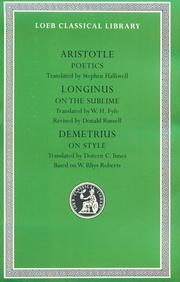 Cover of: Aristotle:Poetics.; Longinus: On the Sublime; Demetrius by Aristotle, Longinus, Donald A. Russell, Demetrius., W. Rhys Roberts
