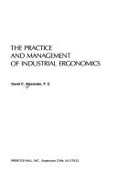 Cover of: practice and management of industrial ergonomics