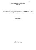 Cover of: Issues related to higher education in sub-Saharan Africa