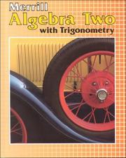 Cover of: Algebra 2 With Trigonometry by Merrill