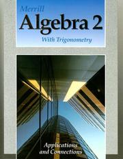 Cover of: Merrill Algebra 2 With Trigonometry by Alan G. Foster, Berchie W. Gordon, Joan M. Gell, James N. Rath, Leslie J. Winters
