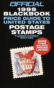Cover of: Official 1999 Blackbook Price Guide to United States Postage Stamps (Official Blackbook Price Guide to U.S. Postage Stamps)