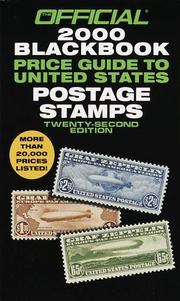 Cover of: The Official 2000 Blackbook Price Guide to United States Postage Stamps (22nd ed) | Marc Hudgeons