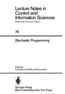 Cover of: Stochastic programming