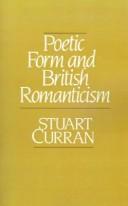 Cover of: Poetic form and British romanticism
