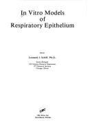 Cover of: In vitro models of respiratory epithelium