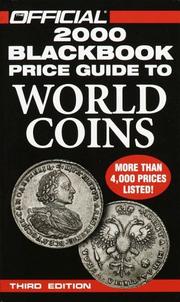 Cover of: The Official 2000 Blackbook Price Guide to World Coins: 3rd Edition (Official Blackbook Price Guide to World Coins, 3rd ed)