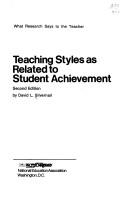Cover of: Teaching styles as related to student achievement by David L. Silvernail