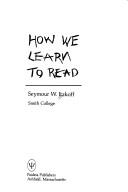 Cover of: How we learn to read