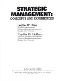 Cover of: Strategic management: concepts and experiences