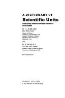 A dictionary of scientific units by H. G. Jerrard
