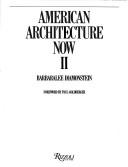 Cover of: American architecture now II