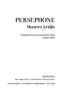 Cover of: Persephone