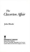 Cover of: The Claverton affair by Cecil John Charles Street