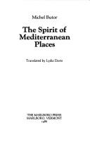 Cover of: The spirit of Mediterranean places by Michel Butor