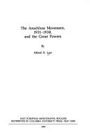 Cover of: The Anschluss movement, 1931-1938, and the great powers | Alfred D. Low
