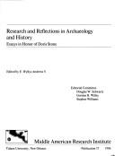 Cover of: Research and reflections in archaeology and history: essays in honor of Doris Stone