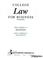 Cover of: College law for business