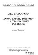 "Pro Cn. Plancio" et "Pro C. Rabirio postumo" by Elżbieta M. Olechowska