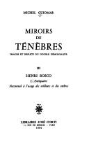 Miroirs de ténèbres by Michel Guiomar