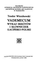 Vademecum by Wierzbowski, Teodor