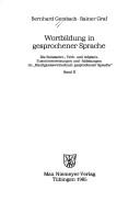 Wortbildung in gesprochener Sprache by Bernhard Gersbach