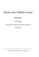 Cover of: Theodor Storm, Wilhelm Petersen: Briefwechsel