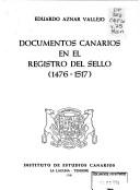Cover of: Documentos canarios en el Registro del Sello