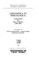 Linguistica et philologica by Björn Collinder, Otto Gschwantler, Károly Rédei, Hermann Reichert