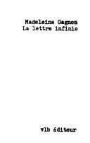 Cover of: La lettre infinie