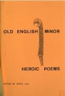 Cover of: Old English minor heroic poems