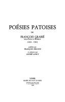 Cover of: Poésies patoises de François Grabié, mainteneur du félibrige (1834-1902) by François Grabié