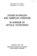 Studies in English and American literature by Witold Ostrowski