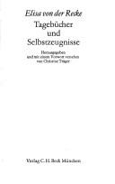 Cover of: Tagebücher und Selbstzeugnisse by Elisa von der Recke