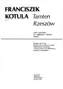Cover of: Tamten Rzeszów: czyli wędrówka po zakątkach i historii miasta