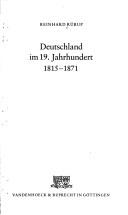 Cover of: Deutschland im 19. Jahrhundert, 1815-1871