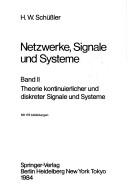 Cover of: Netzwerke, Signale und Systeme by H. W. Schüssler