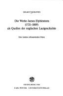 Cover of: Die Werke James Elphinstons (1721-1809) als Quellen der englischen Lautgeschichte: eine Analyse orthoepistischer Daten