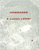 Cover of: Hommages à Lucien Lerat by réunis par Hélène Walter.