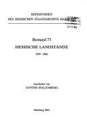 Hessische Landstände, 1509-1866 by Günter Hollenberg