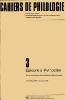 Cover of: Epicure à Pythoclès, sur la cosmologie et les phénomènes météorologiques